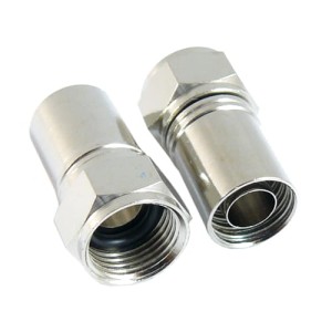 Wtyk F zaciskany na kabel 6.8mm z uszczelką (stożek)