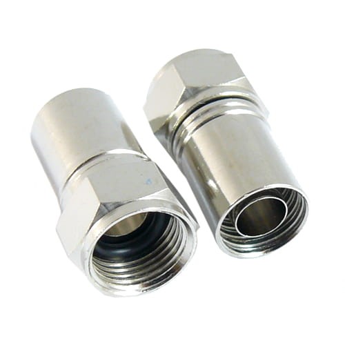 Wtyk F zaciskany na kabel 6.8mm z uszczelką stożek