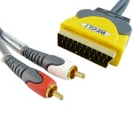 Przyłącze wtyk SCART (EURO) na 2 wtyki RCA (cinch) Audio P-K 2m