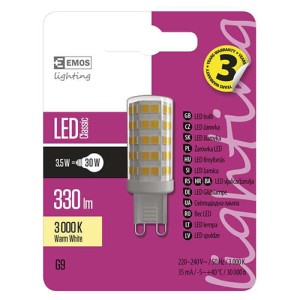 Żarówka LED G9 3.5W, 2700K, 230V ceramiczna