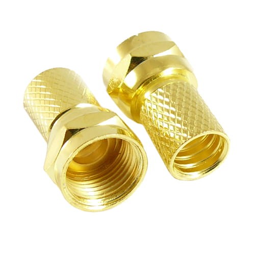 Wtyk F nakręcany na kabel 6.8mm pozłacany