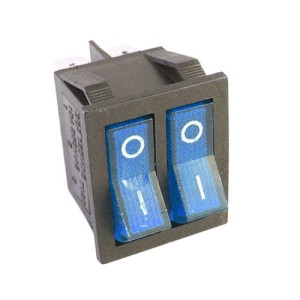 Przełącznik podświetlany podwójny ON-OFF 230V