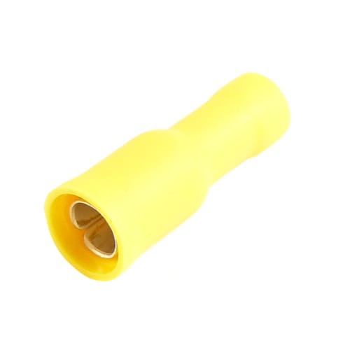 Konektor cylindryczny żeński 64809 izolowany żółty przekrój przewodu 2.5 - 6 mm2