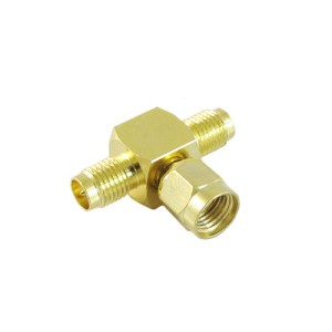 Trójnik wtyk SMA RP na 2 gniazda SMA RP