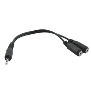Rozgałęźnik wtyk Jack 3.5mm 4-polowy na 2gniazda Jack 3.5mm 4-polowe