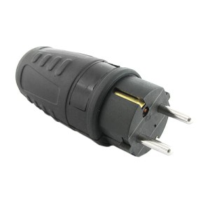 Wtyczka sieciowa HQ z uziemieniem, osłona gumowa KEMOT