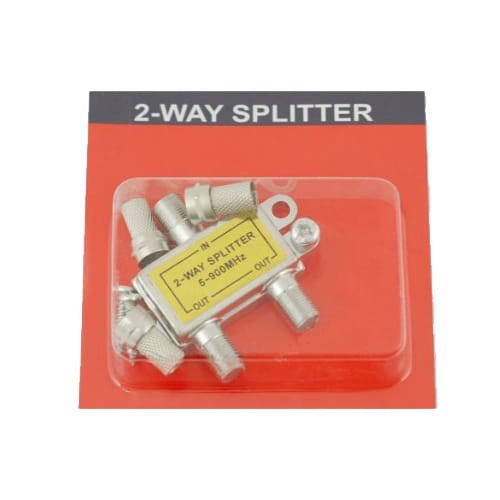 Spliter antenowy ze złączami typu F (1 wejście, 2 wyjścia) + złącza F