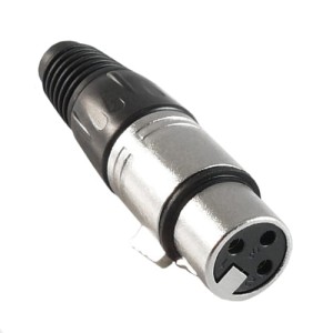 Gniazdo mikrofonowe XLR 3pin na kabel złote piny