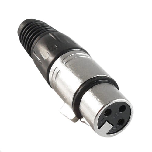 Gniazdo mikrofonowe XLR 3pin na kabel - złote piny