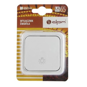Wyłącznik światła - dzwonkowy N/T, biały - 65014L/LK65