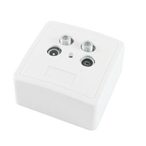 Gniazdo antenowe TV-FM/UKF + 2xSAT końcowe