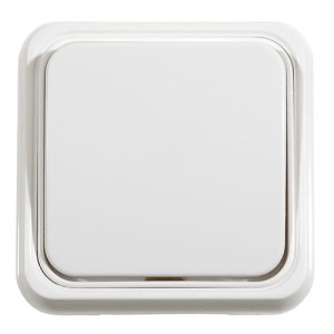 Wyłącznik schodowy pojedynczy, natynkowy, biały