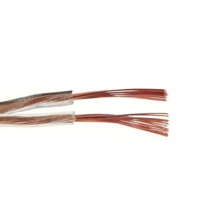 Kabel głośnikowy przeźroczysty 2 żyły miedziane (grubość żył 2 x 0.22 mm2)