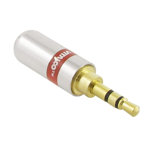 Wtyk 3.5mm stereo, złoty, chromowany, na kabel (do iPhone)