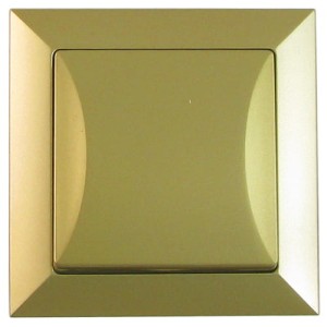 Wyłącznik prądu pojedyńczy złoty OPAL