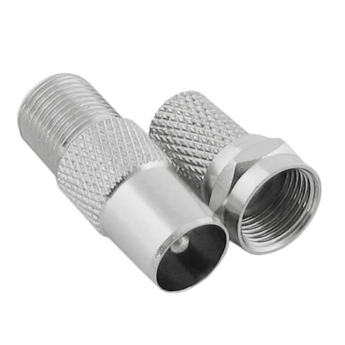 Adapter gniazdo F na wtyk antenowy + wtyk F (blister)
