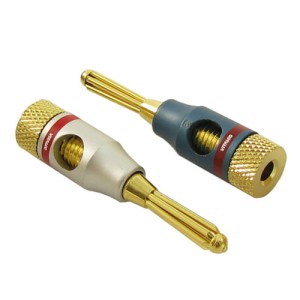 Wtyk banankowy złocony, skręcany 6st. VITALCO