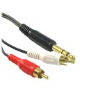 Przyłącze wtyk Jack 6.3mm stereo na 2 wtyki RCA (cinch) BEGLI