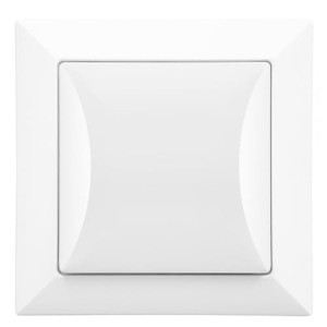 Wyłącznik podtynkowy pojedyńczy biały OPAL
