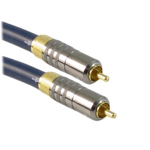 Przyłącze wtyk RCA na wtyk RCA COAXIAL (średnica 10mm) 0.5m