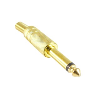 Wtyk Jack 6.3mm mono złocony