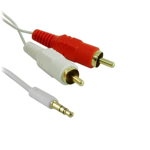 Przyłącze wtyk Jack 3.5mm stereo na 2 gniazda RCA (cinch) HiFi 5m