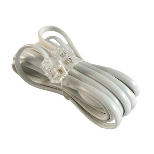 Przyłącze telefoniczne aparat-linia wtyk 6p4c na wtyk 6p4c 3m białe