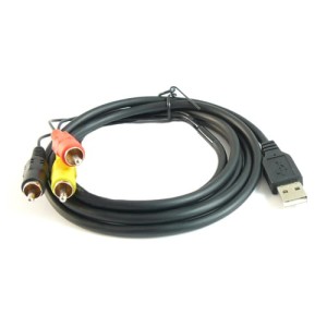 Przyłącze USB 2.0 wtyk A na 3 wtyki RCA (cinch) 1.5m