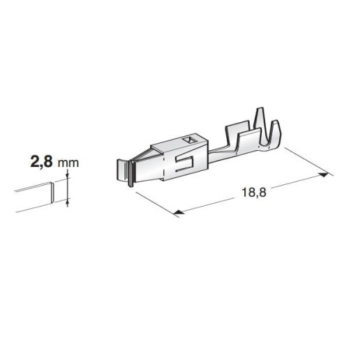 Konektor JPT WP F280 - wymiary