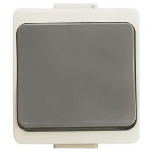 Wyłącznik prądu natynkowy dzwonkowy popielaty