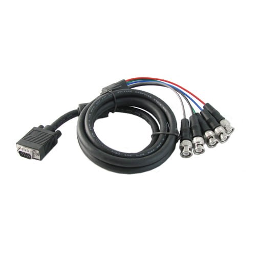 Przyłącze do monitora wtyk HDB 15 (VGA) na 5 gniazd BNC 1.8m