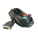 Przyłącze wtyk DVI-A/HDTV na 3 wtyki RCA (R-G-B) 1.8m
