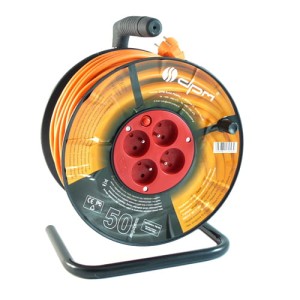 Przedłużacz na bębnie 50m - 4 gniazda 3x1,5mm